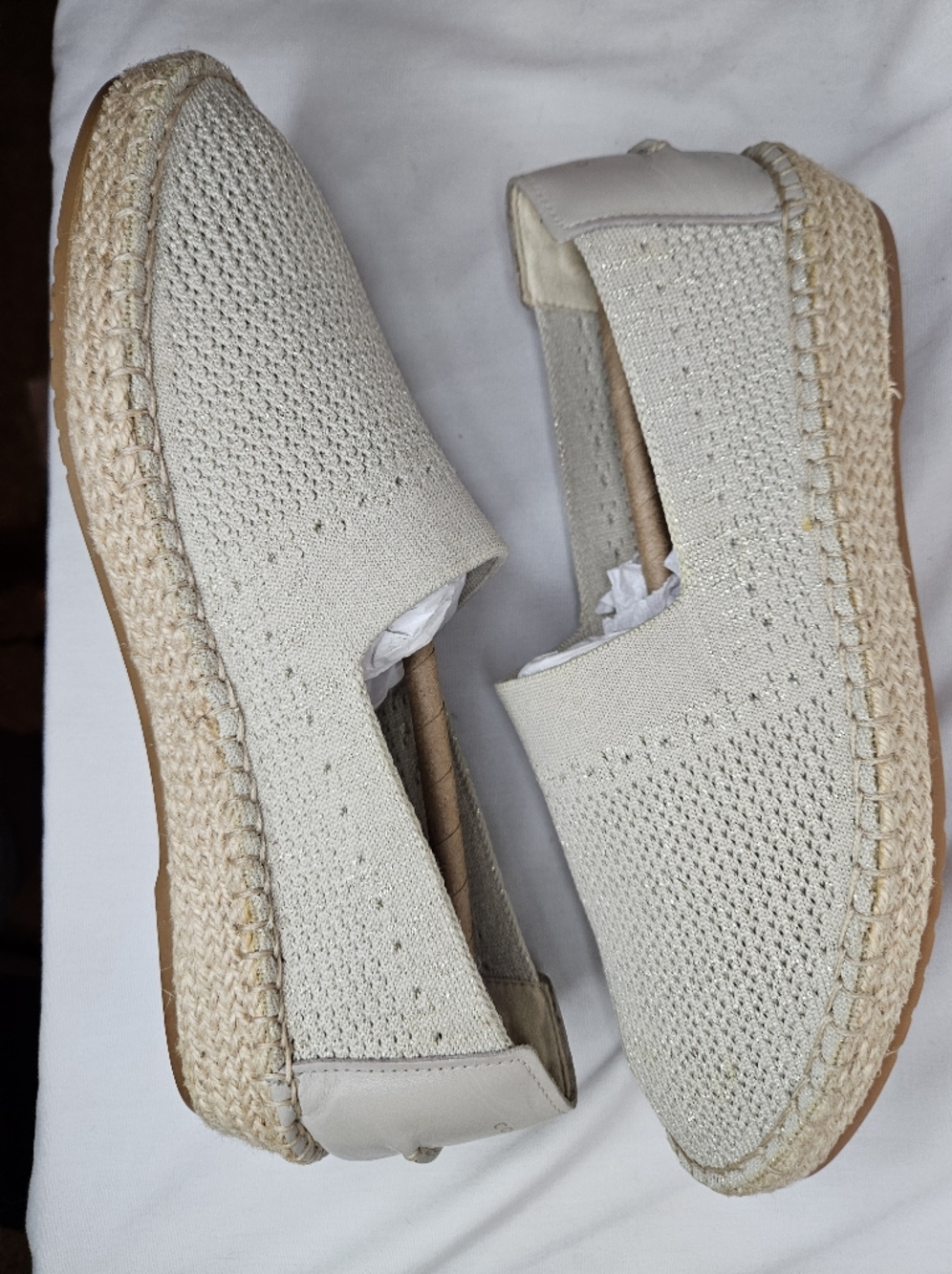 Cole Haan Cloud Feel Stretch Knit Espadrille Hawthorn Gold NWT Foam Comfy Slipon - Picture 7 of 14